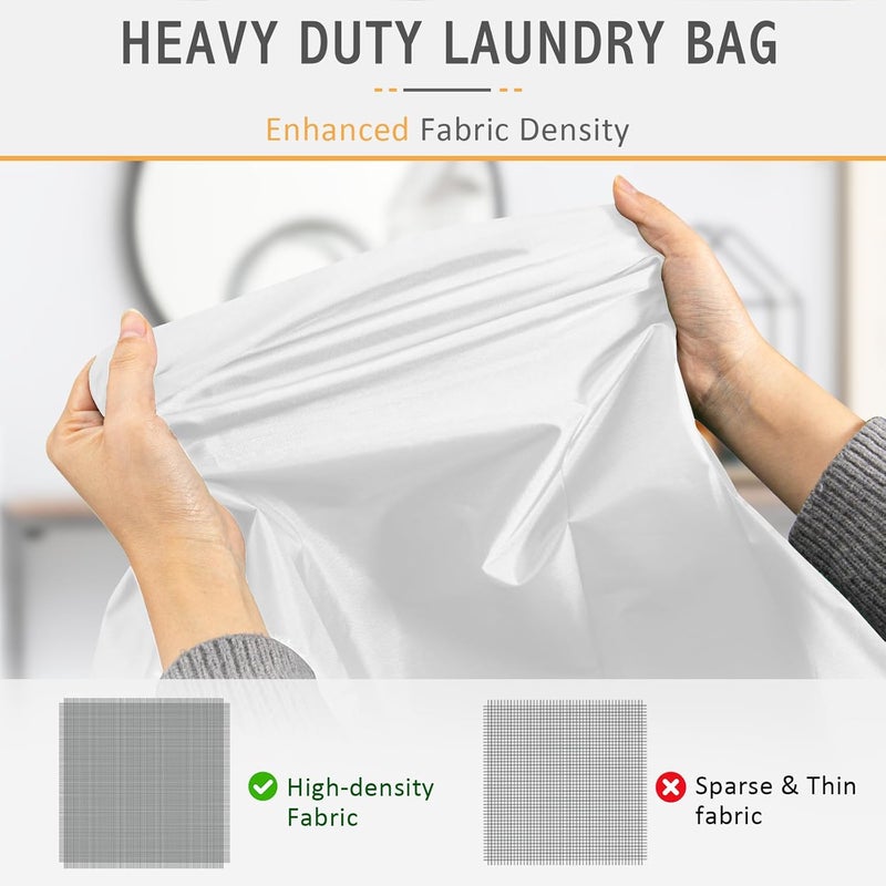 Isink Extra Large Heavy Duty Laundry Bag - 28" x 40", Travel Laundry Bag for Dirty Clothes, Camping (White) - Image 3